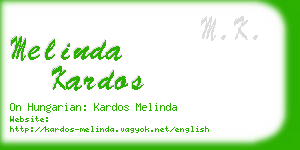 melinda kardos business card